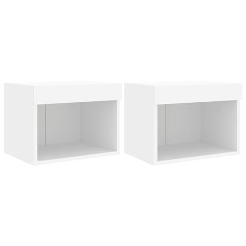 Table de chevet murale LED blanche pour illuminer vos soirées de lecture - 2