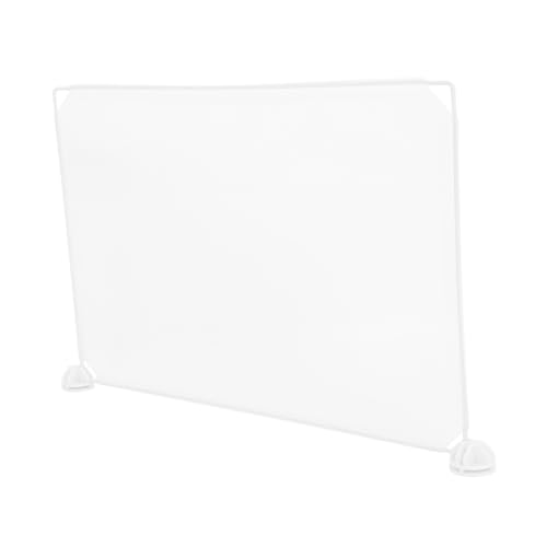 ELAYARD Protector contra Estornudos Transparente 30x45 Cm Separador De Escritorio De Plástico PP Resistente 1 Panel Divisor y 2 Clips para Oficina y Aulas Escolares