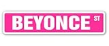 Foomy Stickers Pack of 4-3INCH Stickers - Beyonce Street Sticker Sign Name Childrens Room Door Gift Kid Child boy Girl Wall Entry - Vinyl Rectangular Stickers