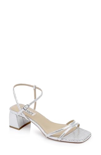 Sandale à Talon Carlota Badgley Mischka en Satin Luxueux pour Mariage Élégant