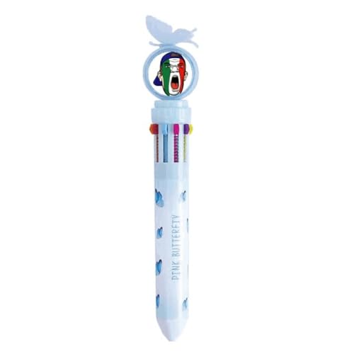 Stylo à bille rétractable multicolore avec drapeau de l'Italie pour écrire en couleur