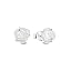 Rose Stud Earrings (White)