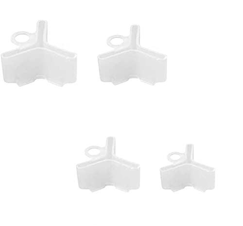 Lot de 80/200 protège-hameçons triples pour hameçons de tailles standard #1/0 ~ 8,4 tailles, jaune et blanc (blanc - 200 pièces) Cover