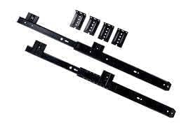 Image of Bosney Keyboard Tray Channel Black 350 mm Pack of 3 Durable Smooth Sliding Rail Set for Keyboard Support Strong Metal Construction for Easy Installation Under Desk Keyboard Tray Mounting