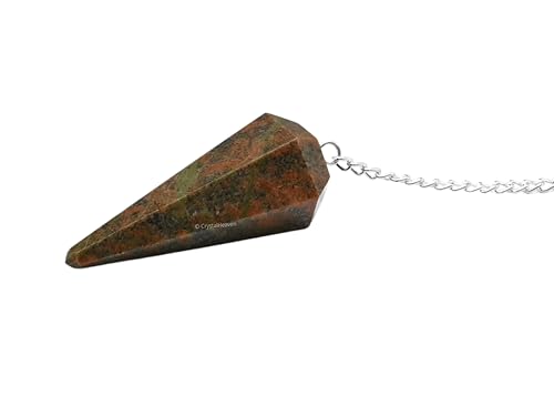 Image of Unakite Pendulum Dowsing Tool - Natural Crystal Pendulum for Spiritual Guidance - Premium Dowser Pendulum for Accurate Divination and Energy Healing - Perfect for Energy Healing and Chakra Balancing - Handcrafted with Precision and Elegance