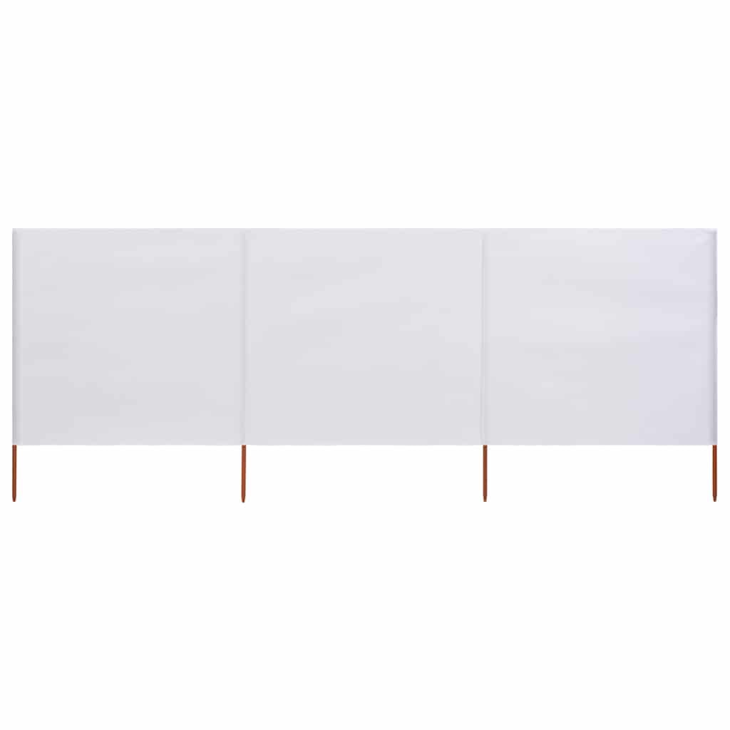 Paravientos de Playa de 3 Paneles Tela Blanco Arena 400x160 cm,Casa y jardín,Jardín,Artículos de Exterior,Sombrillas,3.98kg-47148