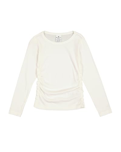 Champion Legacy Emotional Dance G (405021) - Camiseta de manga larga con cuello redondo de algodón suave 1x1 Rib (190gr), Marshmallow (STR), 9-10 años (M) Niña FW24