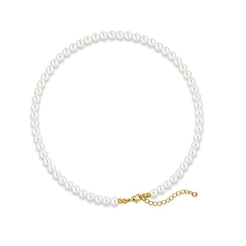 Misura regolabile: sensibile e non facile da rompere. La collana è lunga circa 35 cm, l'estensore è lungo 5 cm e le perline hanno un diametro di 8 mm.