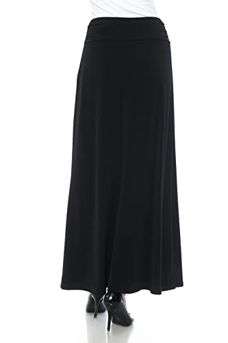LEEBE Women and Plus Size Rushed Waist A-Line Casual Maxi Skirt (Small-5X)3