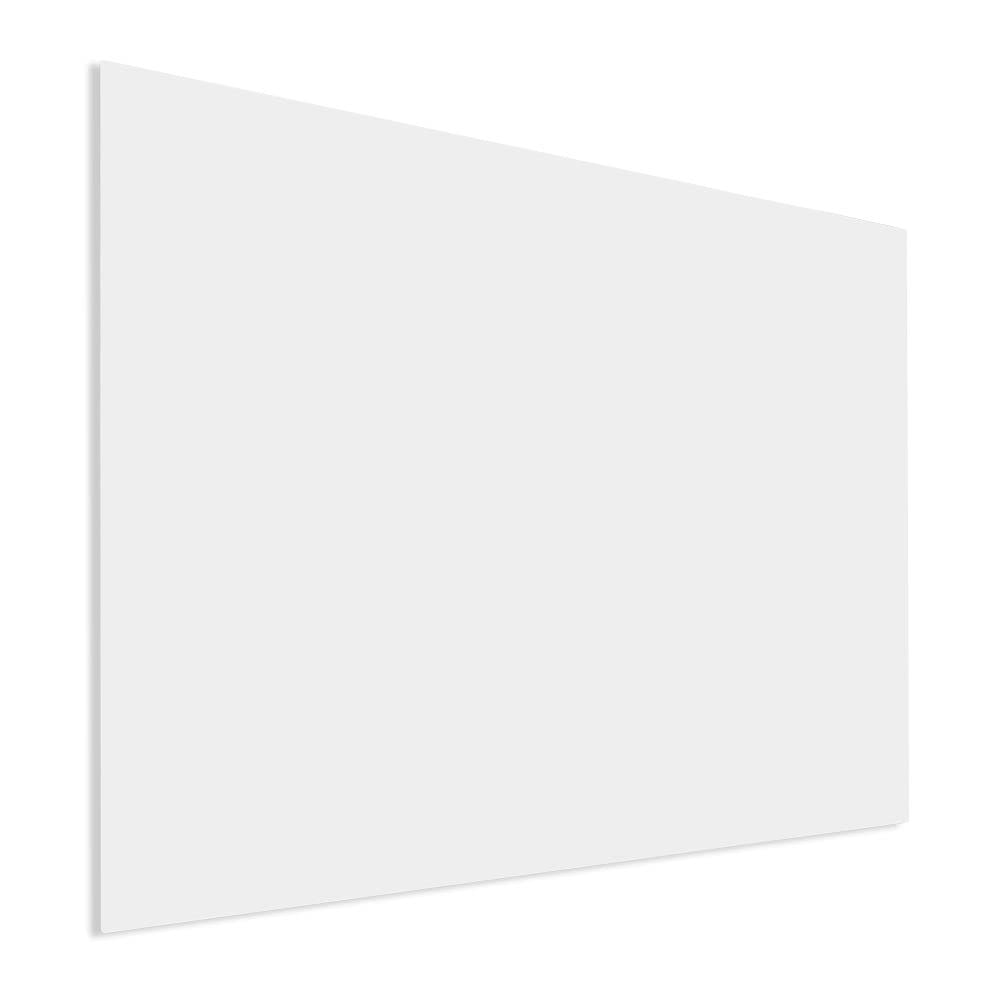 IVOL Designerska szklana tablica premium – magnetyczna tablica szklana z możliwością zapisywania z ukrytym montażem – tablica magnetyczna (100 x 150 cm, biała)