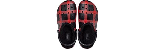 Image of Crocs Unisex-Adult Classic Holiday Lined Clogs, Buffalo Plaid, 5 Men /7 Women