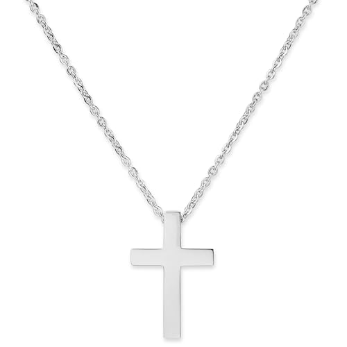Collier croix homme pendentif classique et chaîne en acier inoxydable