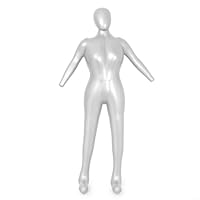 TONIXY Inflatable Mannequin Professional Female Mannequin Display Form For Retail Store Window Dress Showcase Silver 165CM