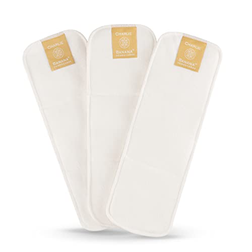 Image of Charlie Banana Baby Super Absorbent Hemp Reusable and Washable Diaper Insert, One Size, 3-Pack, Medium/Large