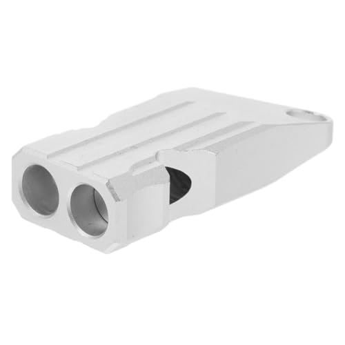 Toddmomy Aluminum Emergency Whistle Dualtube Design for Loud Sound Versatile Outdoor Signaling Tool for Camping Hiking Boating and Pet Training Lightweight and Keychain Whistle