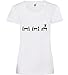 Shirt84.de Evolution - Camiseta de manga corta para mujer Blanco L