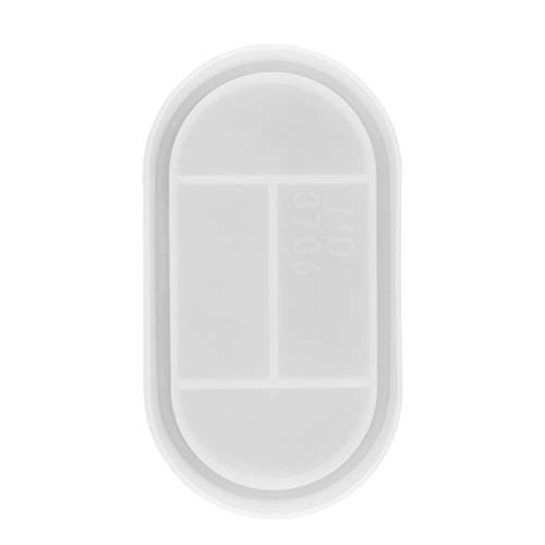 ZHANGHAN Moulle Silicone Résine Plateau De Service Ovale Moules en Résine Coulée Moules en Résine Époxy pour Le Moule De Stockage De Silicone De Résine De Forme De Plaque Ovale De Bricolage Cover