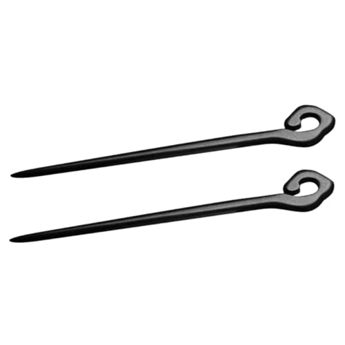 minkissy 2個 ヘアピン 木製 ヘック ヘア アクセサリー 女の子用 ヘック 7お団子用 ヘア お団子 スティック 和風 ヘア ピン 用 中国風 ヘア アクセサリー お団