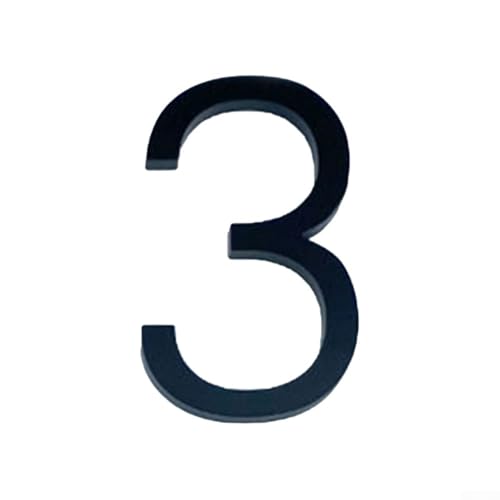 Besttoolifes Numéros de maison flottants pour portes extérieures, grand panneau d'adresse moderne en alliage de zinc avec finition résistante aux intempéries pour boîte aux lettres, clôture et villa