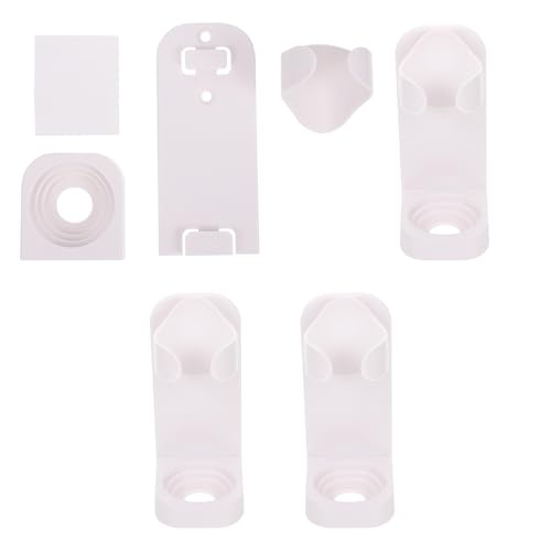 UTHCLO 4 Piezas Soporte de Pared para Cepillos Eléctricos Almacenamiento para Baño Organizador Compacto y Resistente para Cepillo de Dientes y Pasta