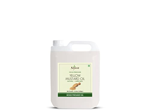 Image of Rejuve 2 LITRE Cold Pressed Yellow Mustard Oil -2 LITRE Peeli Sarso Oil (Wood Pressed /Wooden Chekku /Kacchi Ghani) 2 LITRE HDPE JAR (2 Litre HDPE jar)