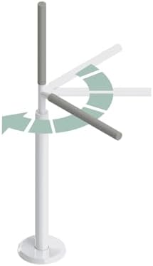 HealthCraft Products Advantage Rail: Floor Mounted Pivot & Lock Horizontal & Vertical Support Pole