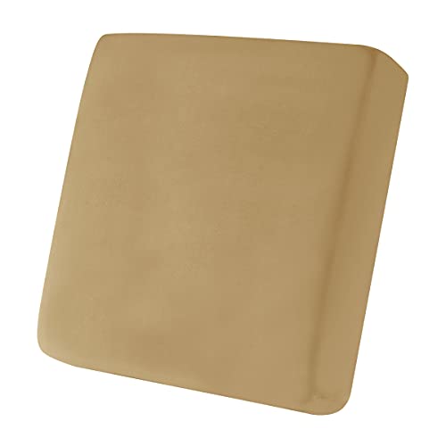 subrtex Velvet Cushion Covers Strech Couch Cushion Cover Cushion Slipcover for Chair Loveseat Sofa Cushion Furniture Protector Sofa Seat Covers Soft Cushion Slip Cover(Small,Sand)