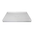 Transolid FLU3636C-39 Low Threshold L x 36-in W Shower Base with Center Drain, Gray