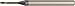 WIDIA Hanita 7N2203042MJ Vision Plus Micro 7N22 HP Hard Material End Mill, 3 mm Cutting Dia, Carbide, AlTiN, RH Cut, Straight Shank, 2-Flute