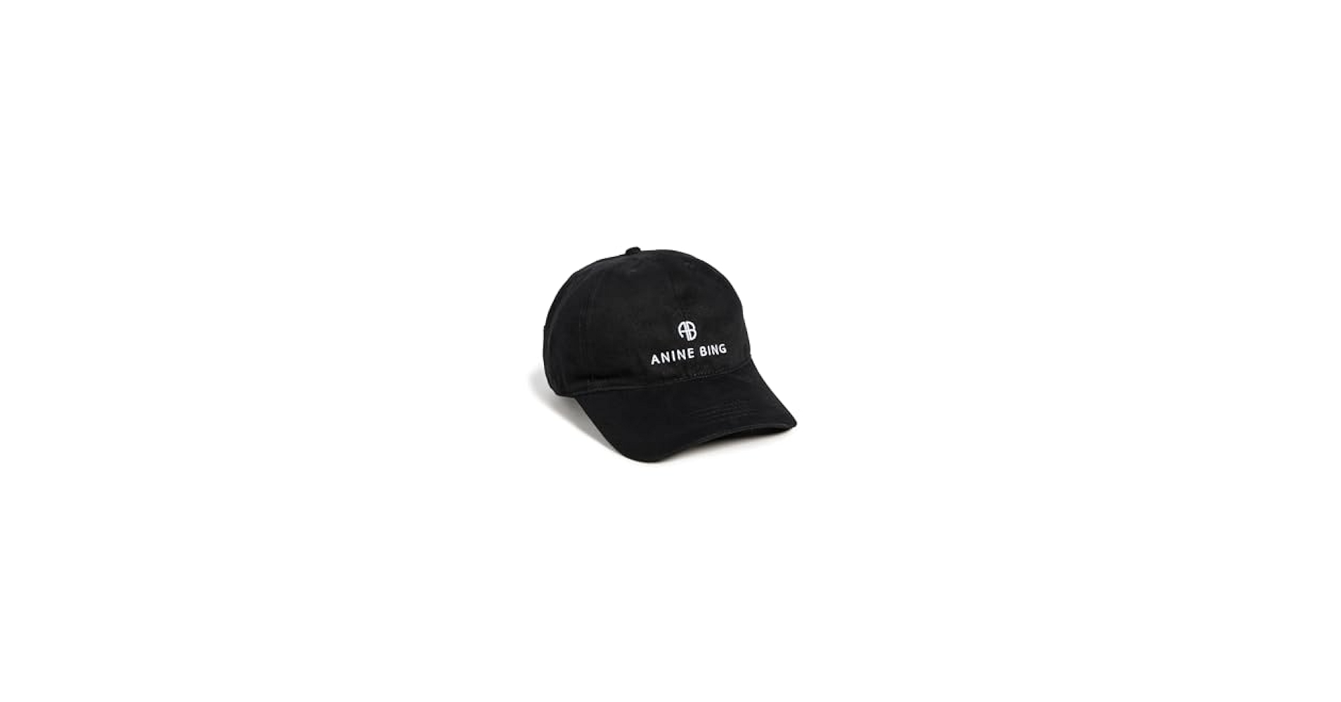 【関税込み】Baseball cap - Anine Bing - Cotton - Black ANINE BING Women's Jeremy Baseball Cap, Black, One Size at