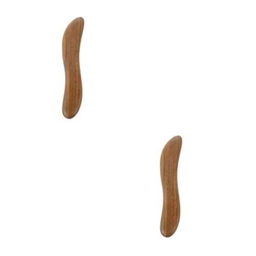 FOMIYES 2pcs Green Sandalwood Comb Hair S Shaped Massager Guasha Massage Scraper Hand Massager Head Accessory Facial Massager Convenient Massage Comb Massage Scrapers Home Brown