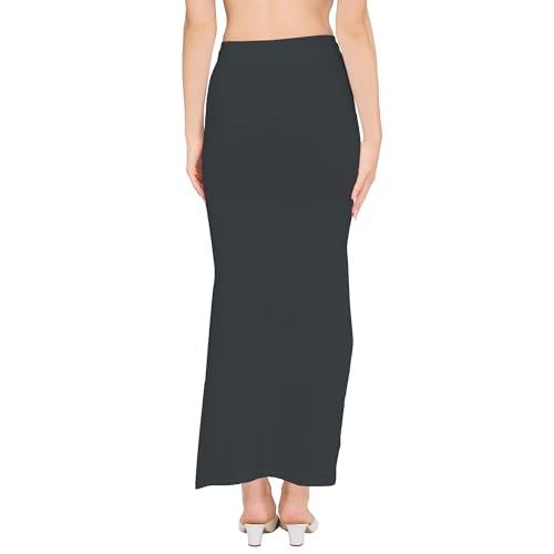 Image of DESI GIRL Cotton Lycra Stretchable Saree Shapewear Petticoat for Plus Size with Drawstring for Women | Fishcut Saree Petticoat with Side Slit for Easy Movement | Saree Shaper | Long inskirt