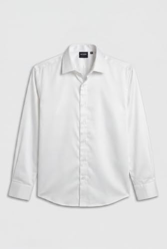 Image of BEYOURS Men's Full Sleeve Shirt Regular Fit Spread Collar 100% Cotton Satin Office & Formal.