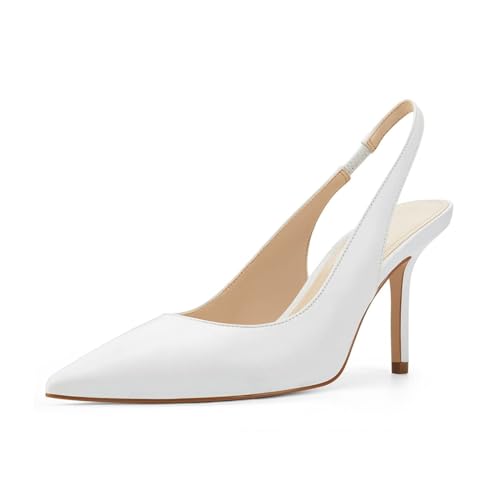 Image of Womens Slingback High Heels Pointed Toe Slip On Dress Shoes | Closed Toe,Stiletto Heels,Women's Pumps,Dressy Casual,Party,Wedding,Prom,Work Shoes,Going Out