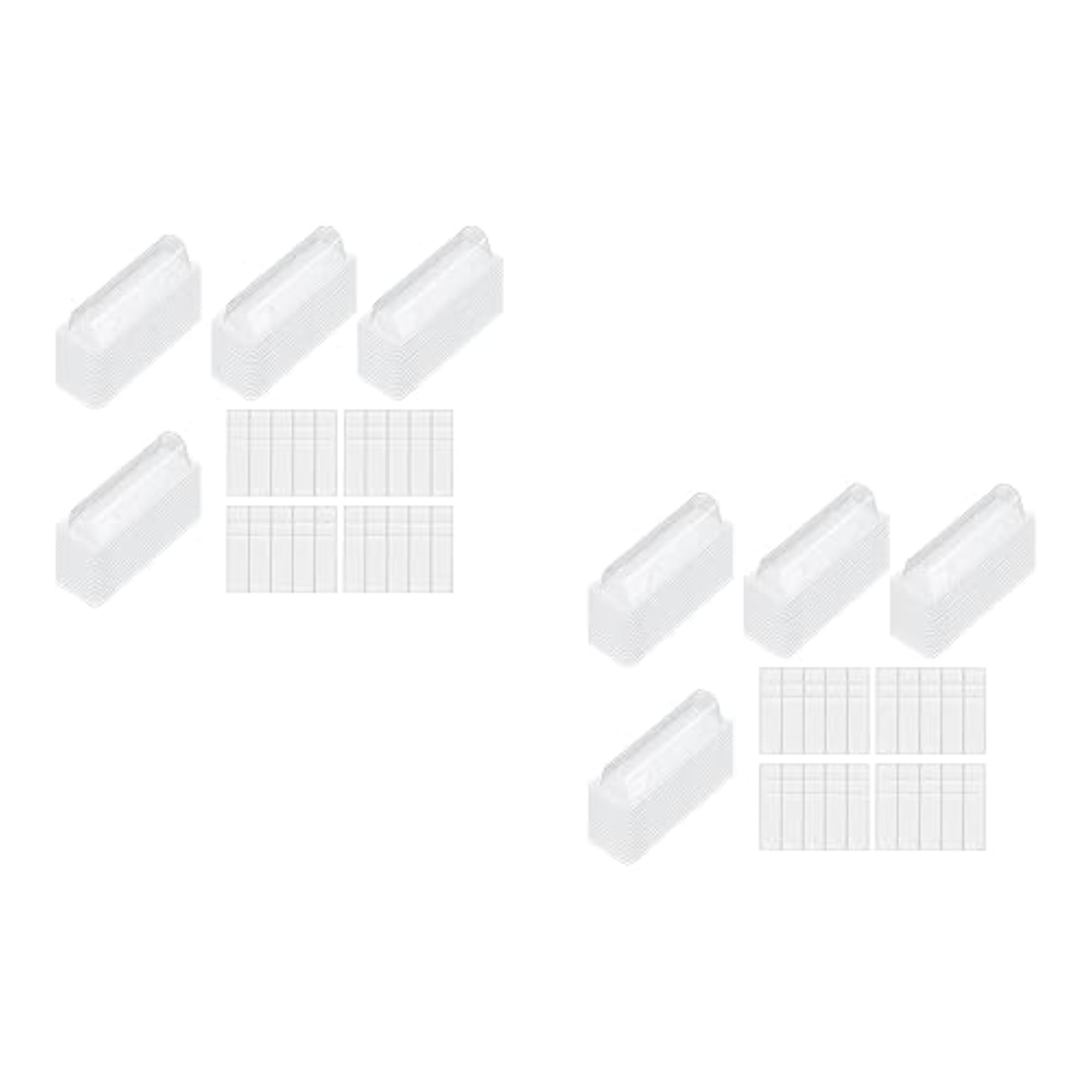 60pcs Holder Transparent Cards for Crafts, Makeup Storage Box