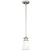 VAXCEL Malie Satin Nickel Mini Pendant Ceiling Light White Glass