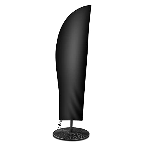 OKPOW Funda para Sombrilla,Cubierta Parasol para Exteriores con Cremallera, Funda de Parasol en Voladizo 420D,Funda Sombrilla Jardin Impermeable