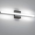 Combuh Bathroom Light Fixtures Dimmable Black Vanity Lights Bar 24 Inch 14W Bathroom Lights Over Mirror ip44 Wall Sconces Daylight White 6000K