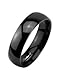 6mm Black IP Titanium Plain Mirror Glassy Comfort Fit Wedding Band Ring; Comes With Free Gift Box (9)