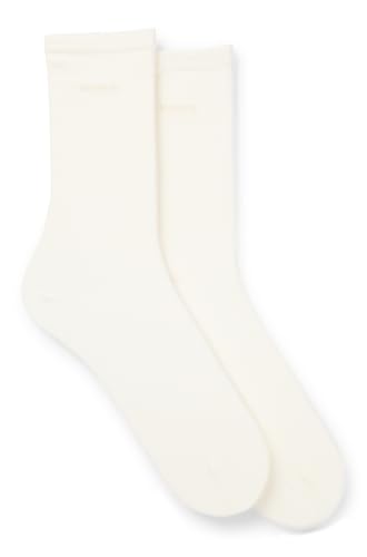 Image of BOSS Women's 2P RS Uni Logo CC W 10272219 0 Regular Socks, Open White 119, 39-42