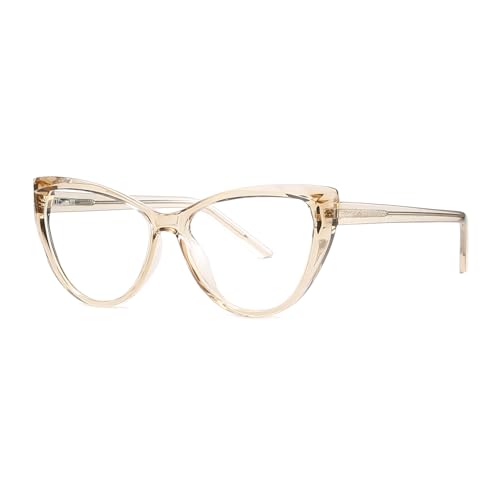 Image of Blue Light Glasses Cateye Women Fake Eyeglasses Anti Eye Strain Computer Glasses Clear Lens