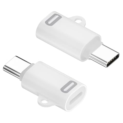 MVBOONE 2 Pack USB-C Charging Adapter Compatible with iPhone 15/15Plus/15Pro/ 15 Pro Max, Pad Air i OS and More Type C Devices, Type C Charge & Data Sync 2-in-1 Connector Cable Adapter Female to Male Cover