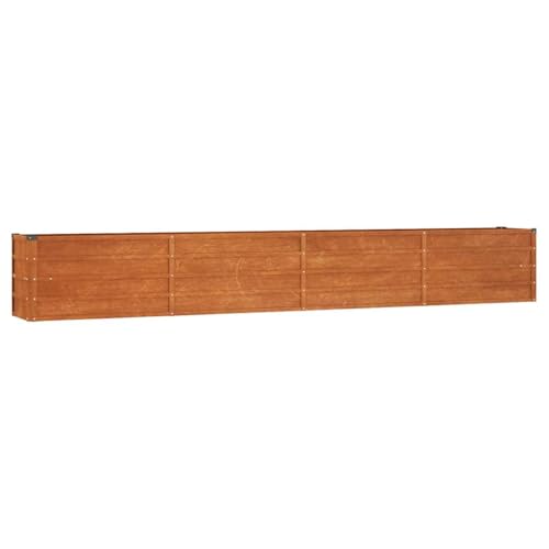 vidaXL Jardinera Macetas Maceteros Plantas Flores Huerto Hierbas Verduras Arriate Jardín Patio Balcón Terraza Exterior de Acero Corten Oxidado