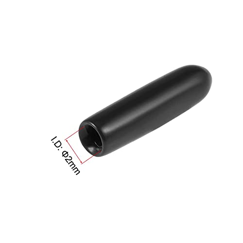TA-VIGOR 50Pcs Rubber End Caps, 2mm ID Round Flexible Screw End Caps Thread Protectors - Image 3