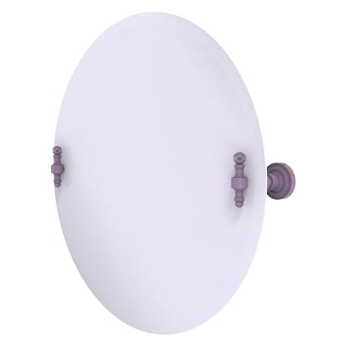 Image of Allied Brass RD-90-LVN Frameless Round Tilt Mirror with Beveled Edge, Lavender