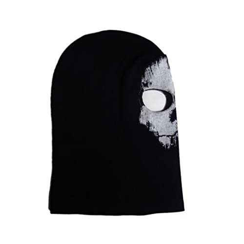 SzBlaZe Unisex Cotton Ghost Print Stocking Balaclava Mask Good for War Game Halloween Cosplay (Print 2)