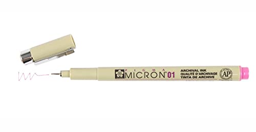 Sakura Pigma Micron Archival Pen - Medium Point (.25 Mm) - Rose Ink Pen, Sold Individually #TOP1