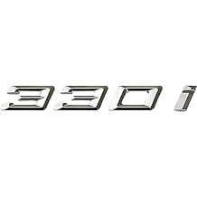 330i Emblem Decal Car Numbers Letters Decal Plating Badge 3D Metal Style Fit for 330i Car Model Silver