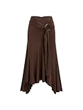 CIDER Maxi Skirts for Women Mid Waist Ruffle Hem Ruched Knit Flowy Skirt Daily Casual Elegant Vacation Coffee
