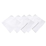 GALPADA 5 Pañuelos de Algodón Blanco para Bricolaje y Manualidades Diy, Buena Confección y Seguro para Uso en Exteriores y Dibujo